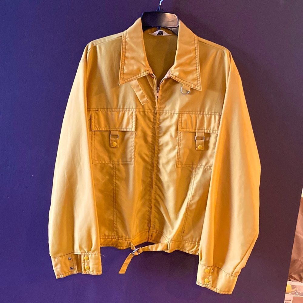 Vintage Mustard Yellow Jacket Kmart Windbreaker Gem